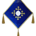 Bedernita brodata cu Cruce Patriarhala - catifea