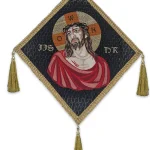 Bedernita brodata cu Mântuitorul Iisus Hristos purtând cununa de spini