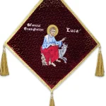 Bederniță brodata cu Sfântul Evanghelist Luca - catifea
