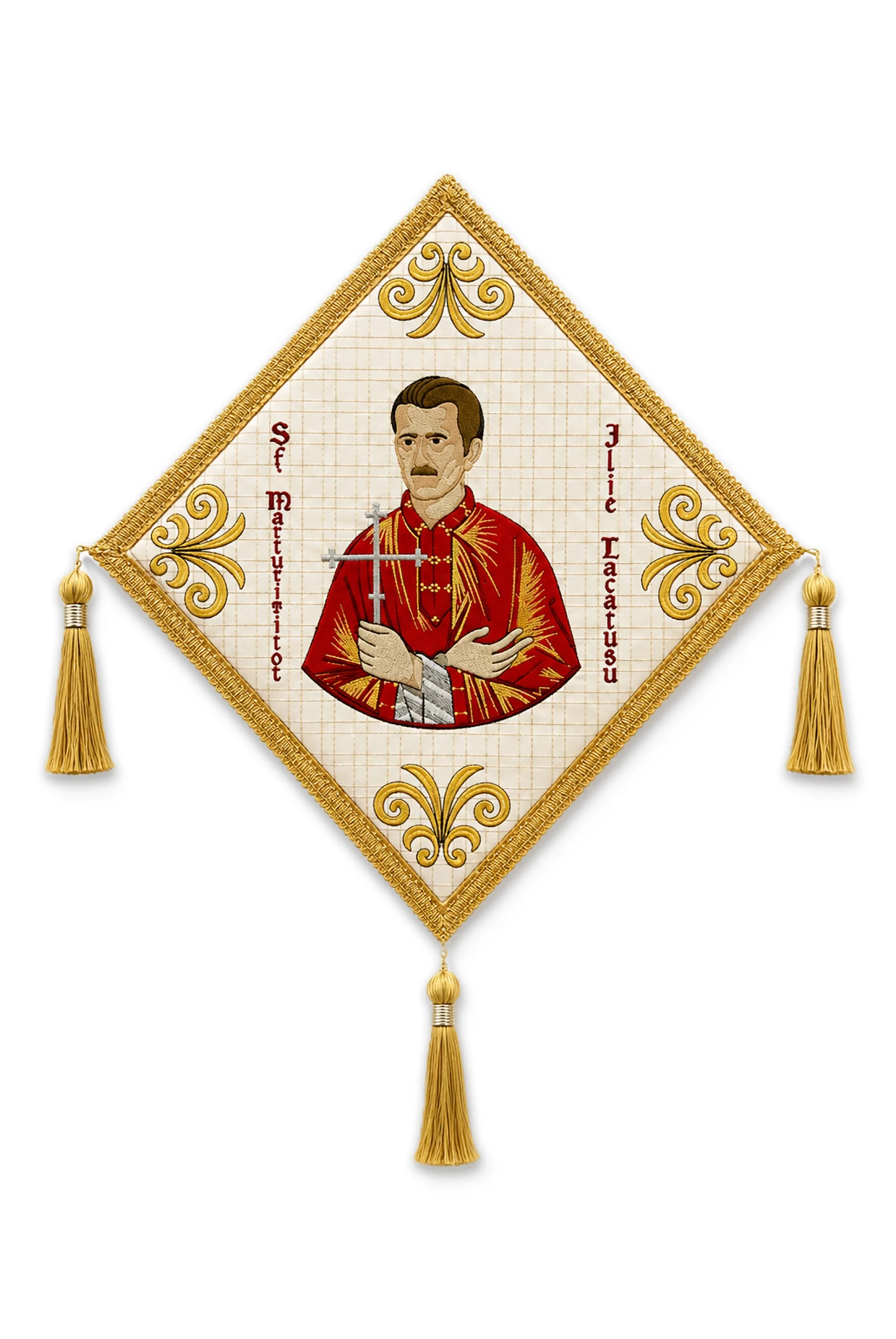 BedernitaSfIlieLacatusu Bederniță brodata cu Sf. Ilie Lăcătușu - imagine 1