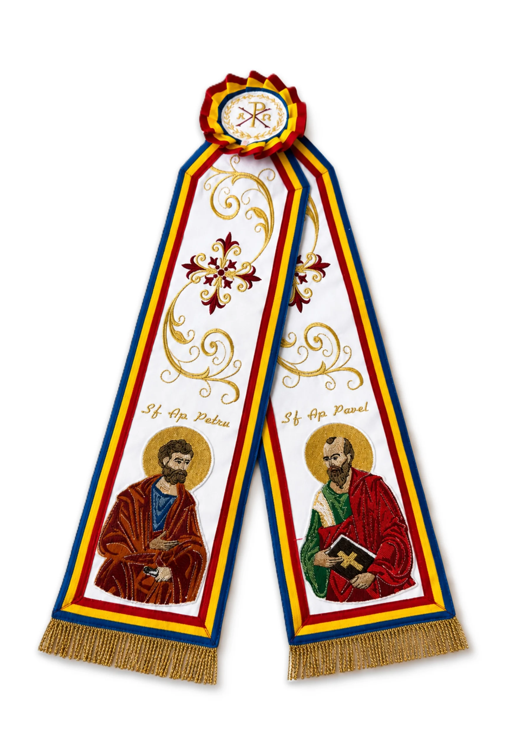 OrnamentBrodatDicher3 Ornament de Dicher / Tricher brodat cu Tricolorul - imagine 1