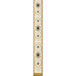 Ornament de Dicher / Tricher brodat cu motive Florale